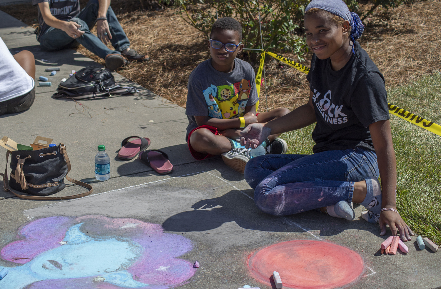 sidewalk chalk contest participants